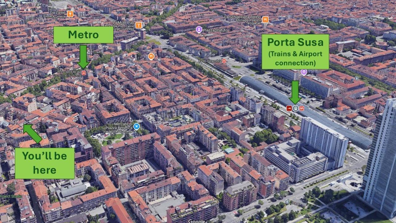 Bell'Appartamento In Cit Turin, Interamente Ristrutturato Bagian luar foto